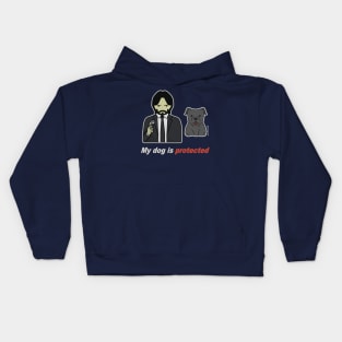 My dog is protected Kids Hoodie